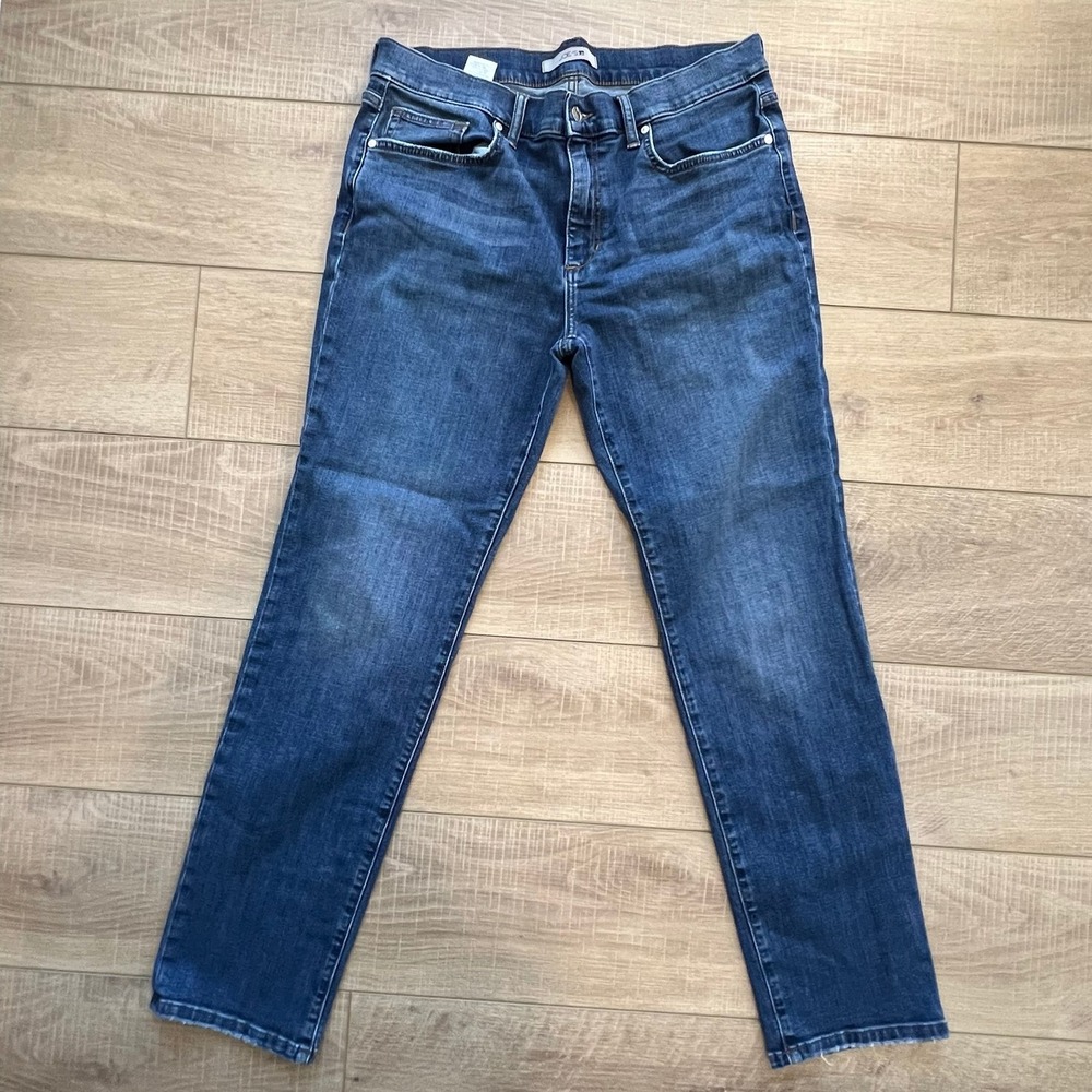 Joe's Jeans Brixton Mens 34 Blue Medium Wash Straight Leg Stretch Denim Pants‎